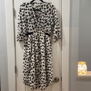 Gerard Darrel Paris 100% silk floral dress size 38